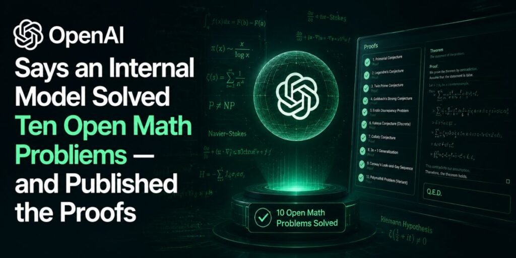 OpenAI Says an Internal Model Solved Ten Open Math Problems — and Published the Proofs