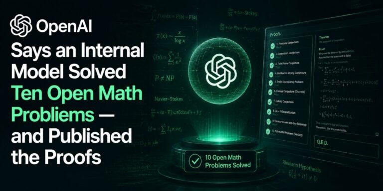 OpenAI Says an Internal Model Solved Ten Open Math Problems — and Published the Proofs