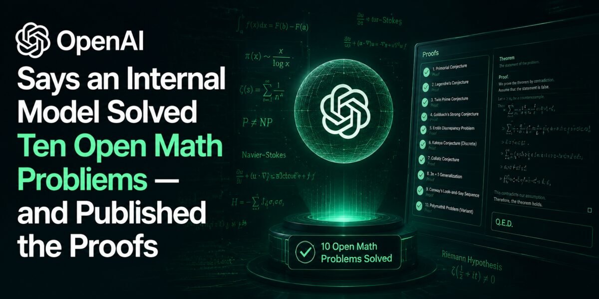 OpenAI Says an Internal Model Solved Ten Open Math Problems — and Published the Proofs